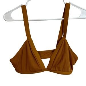 L*Space Charlie Ridin' High Ribbed Bikini Triangle Top Womens Size Large